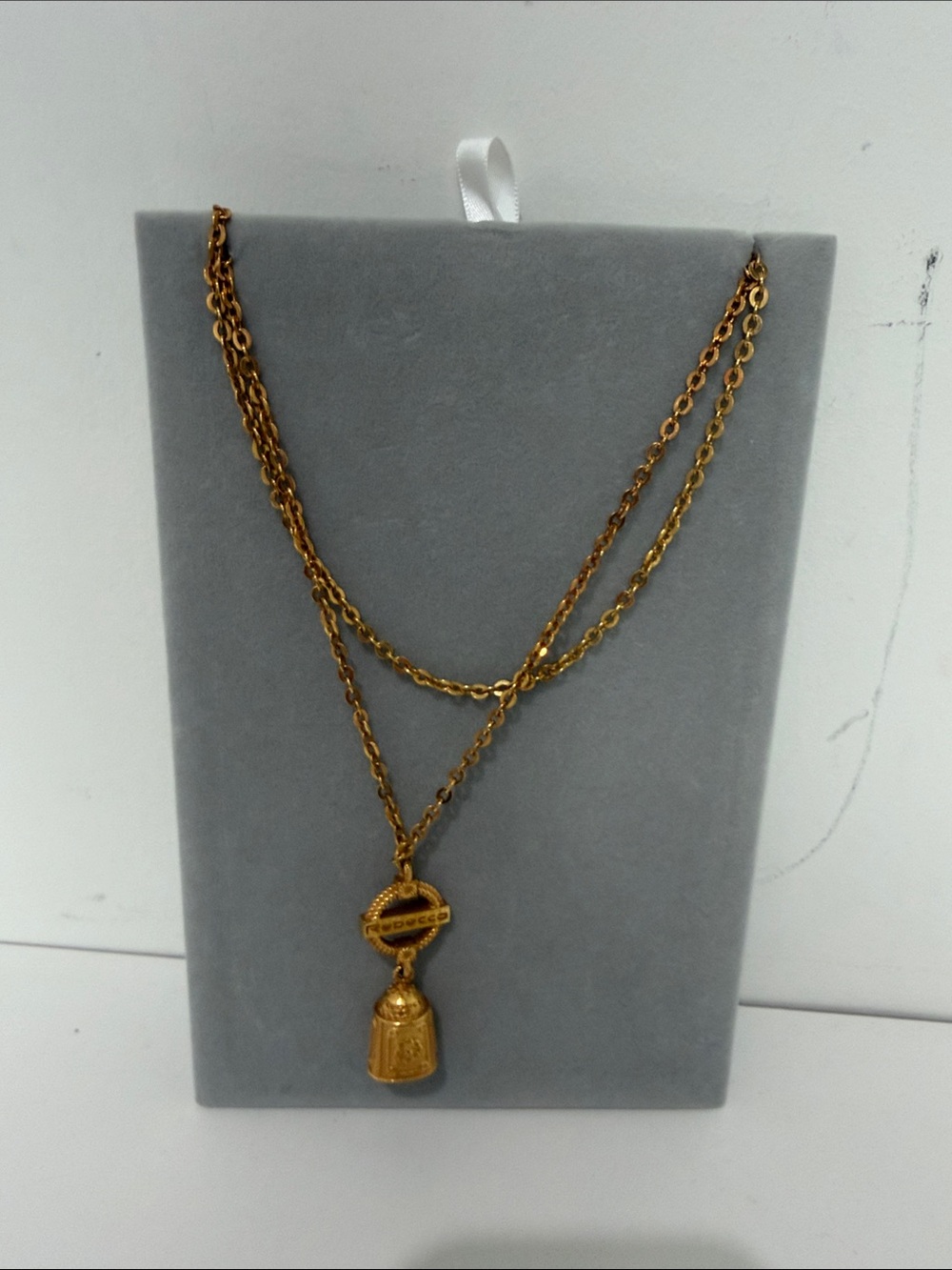 Layered Gold-Tone Bell Pendant Necklace - Women Jewelry